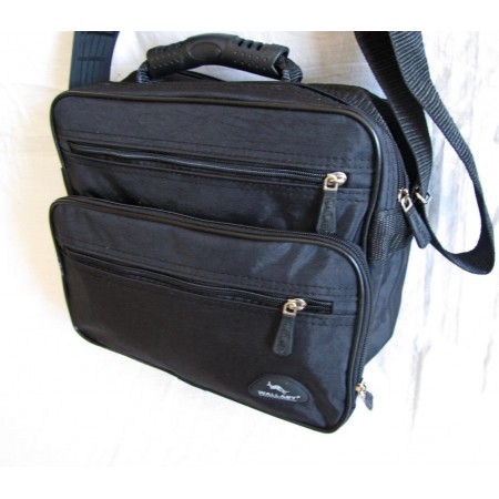 Мужская сумка через плечо портфель жатка армированная барсетка 8w2407 черная