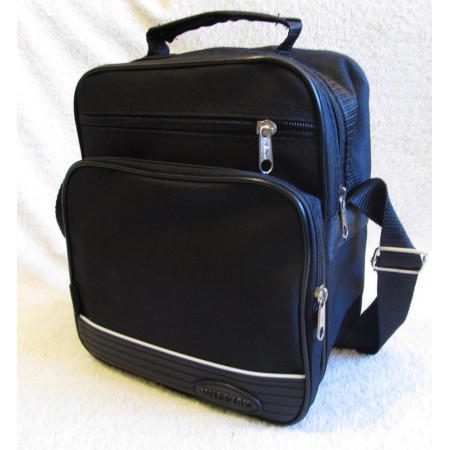 Мужская сумка через плечо вместительная крепкая барсетка 8w2660 черная