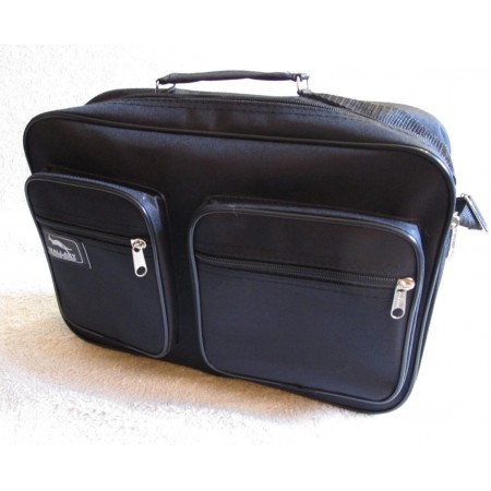 Мужская сумка через плечо недорогая качественная папка портфель А4 8w2621 черная