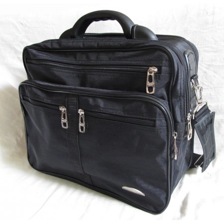 Мужская сумка полукаркасная с расширением через плечо портфель А4 8w25275 черная