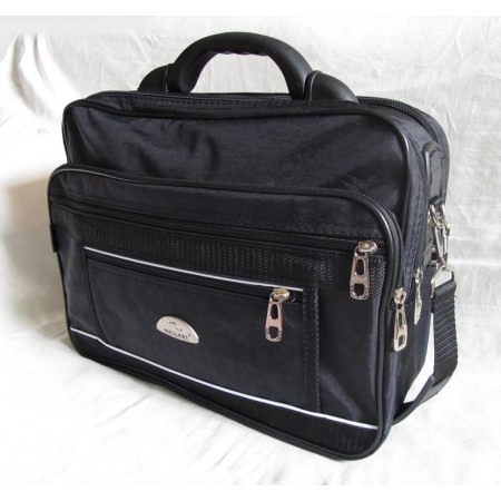 Мужская сумка полукаркасная папка через плечо портфель 8w2513 черная