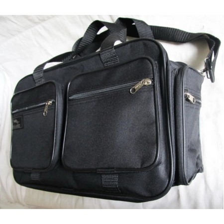 Мужская сумка через плечо дорожная крепкая и вместительная А4+ 8w2691 черная