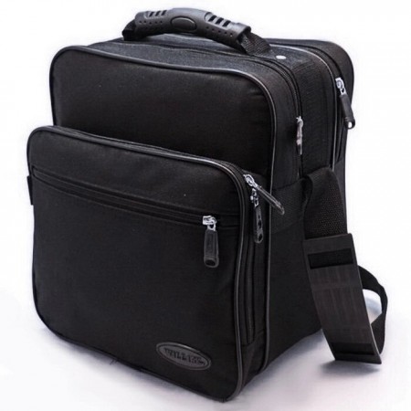 Мужская сумка через плечо вместительная барсетка портфель 8w2431 черная
