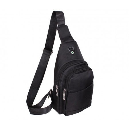 Сумка мини-рюкзак мужская 6070-4Black Черная