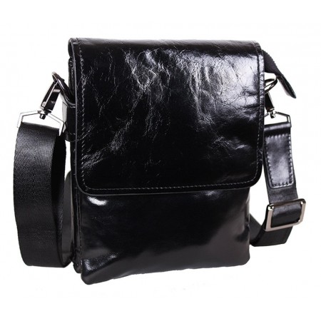 Мужская кожаная сумка DL008-4 черная