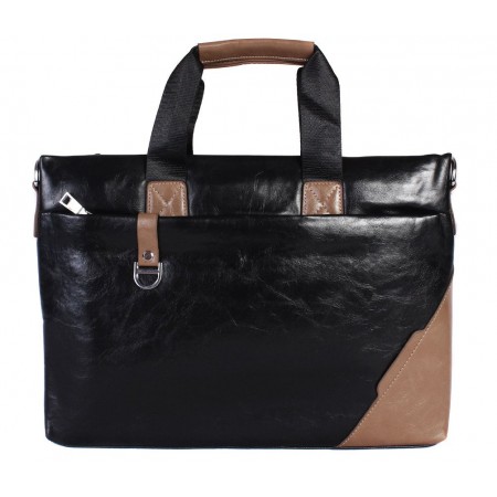 Стильная сумка для ноутбука из эко кожи N30923 Черная
